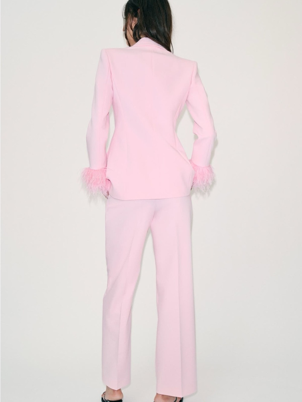 ZARA BNWT LOW-RISE STRAIGHT LEG PANTS. PINK 2530/593/620 - Picture 4 of 7